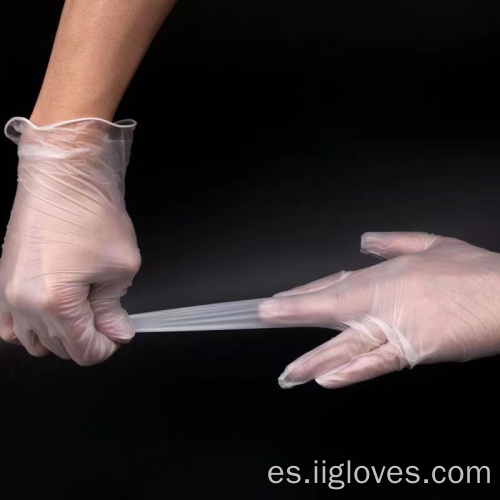 Guantes de vinilo sin polvo transparente guantes de limpieza industriales